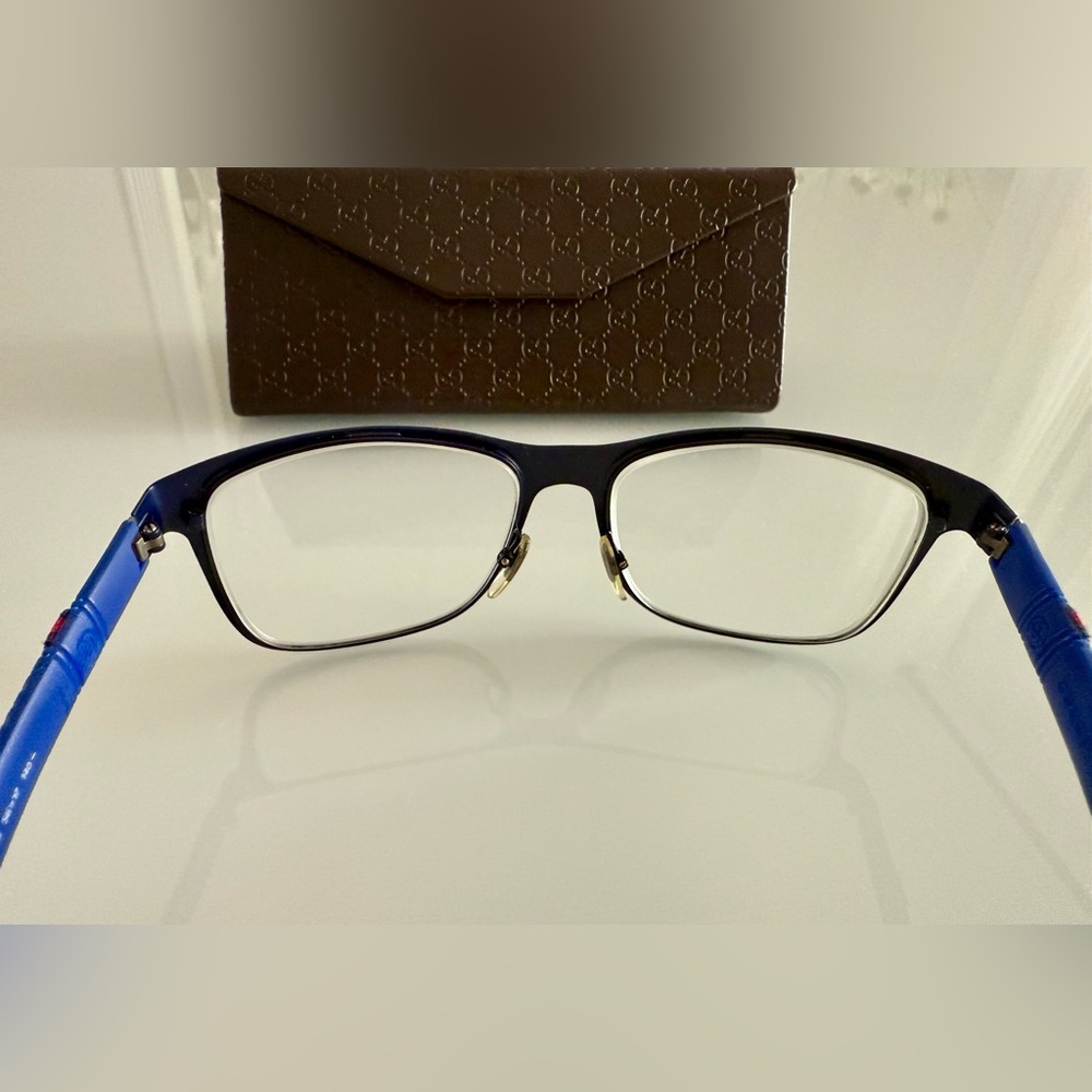 Gucci Black and Blue Glasses - GG2247/S 4VDKM 56 17 140 - Unisex - With OG Case - Picture 7 of 9